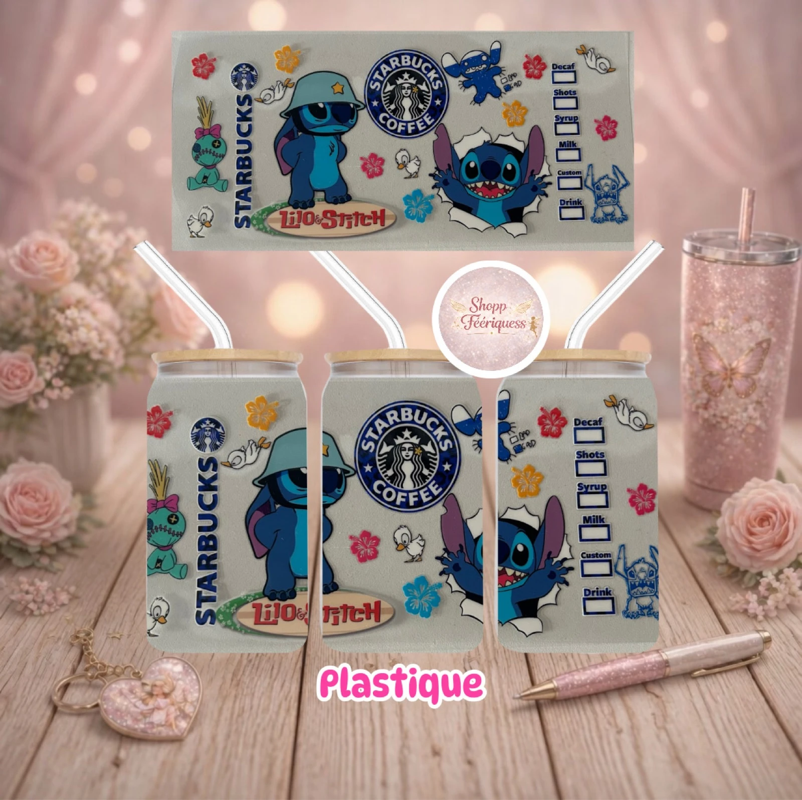 Stitch plage Starbucks - Gobelet en plastique